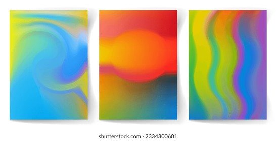 A set of abstract gradient backgrounds in pastel colors. Vector illustration.