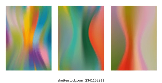 Eine Reihe abstrakter Farbverlauf-Hintergründe in Pastellfarben. Vektorgrafik.