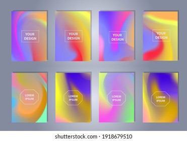 Set of abstract gradient banners. Minimal style color background. Template for wallpaper, mobile app, screen
