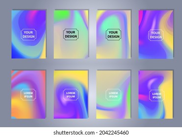 Set of abstract gradient banners. Minimal style color background. Template for wallpaper, mobile app, screen

