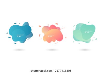Set of abstract Gradient colorful Template for the design of four banners, Set of abstract graphic elements style vector templae