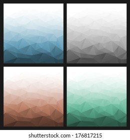 Set of Abstract Gradient Geometric Backgrounds. Vector Illustration 
