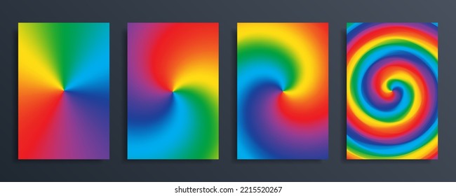 Establece el fondo del rearco de gradiente abstracto en color brillante. Diseño de fondo de pantalla.