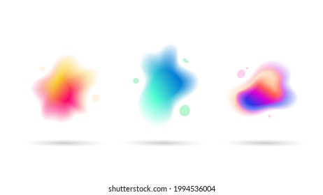 Set abstract gradient shapes  Minimal fluid banner design and copy space for text  Isolated dynamical art form for social media stories 