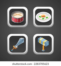 Establecer Símbolos De Iconos De Colección De Gradiente Gradiente Sombra De Logotipo Sombra Estilo De Diseño Elementos De Interfaz De Usuario Neumórfico Ui Ux Kit