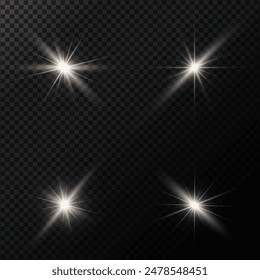 A set of abstract gradient stars. Gold Abstract Stars. Vector Stars