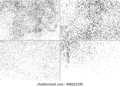 Set abstract grainy texture isolated on white background. Flat design element. Vector illustration,eps 10.