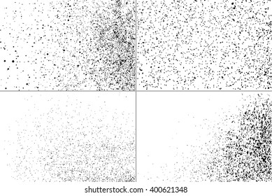 Set abstract grainy texture isolated on white background. Flat design element. Vector illustration,eps 10.