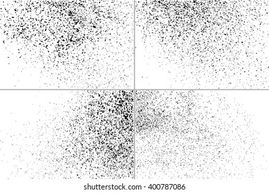 Set abstract grainy texture isolated on white background. Flat design element. Vector illustration,eps 10.
