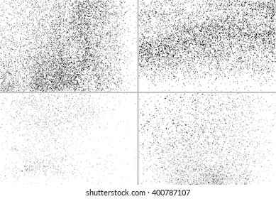 Set abstract grainy texture isolated on white background. Flat design element. Vector illustration,eps 10.