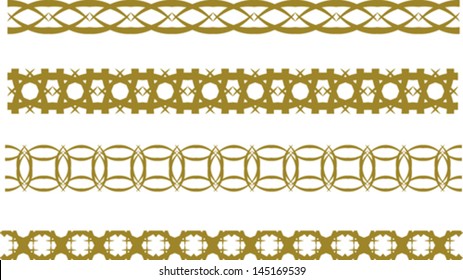 Set of abstract graphic border