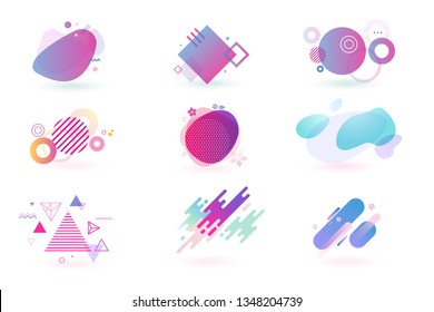 Set of abstract graphic design elements. Vector illustrations for logo design, website development, flyer and presentation, background, cover design, isolated on white. Set of abstract graphic design elements. Vector illustrations for logo design, website development, flyer and presentation, background, cover design, isolated on white.