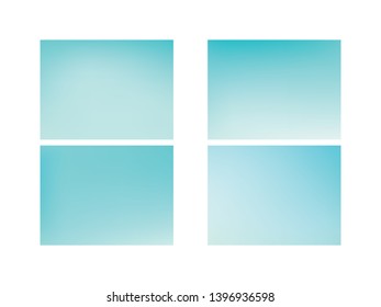 Set of Abstract green blurred gradient background. Green and blue blurred gradient mesh background
