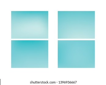Set of Abstract green blurred gradient background. Green and blue blurred gradient mesh background