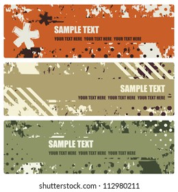 set of abstract grunge banners, vector illustration