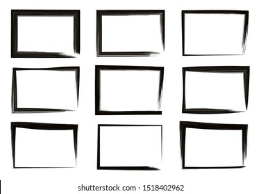 Set of abstract grunge border frames