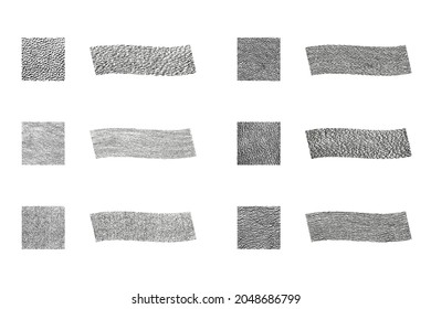 Set of abstract grunge distressed brushes and vector templates in animal skin, tree texture, retro fabric pattern background. Created using AI CS6.