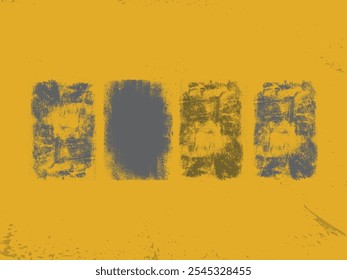 Set of abstract grunge rectangular vintage frames