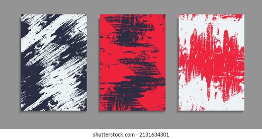 Conjunto De Plantilla A4 De Fondo De Textura De Grunge Abstract