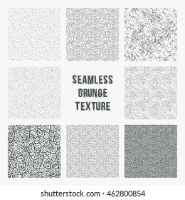 Set of abstract grunge seamless texture