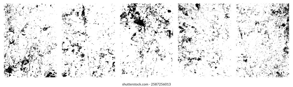 Set of Abstract Grunge Texture Overlay for Vintage and Retro Effects.Simply Place illustration over any Object to Create grungy Effect