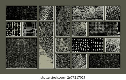 Set of abstract grunge texture vector backgrounds with grunge distressed texture patterns.