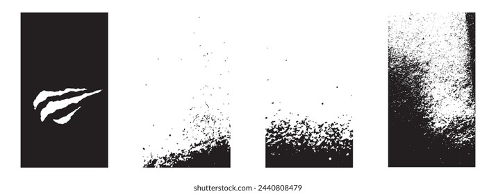set of abstract grunge vector texture background