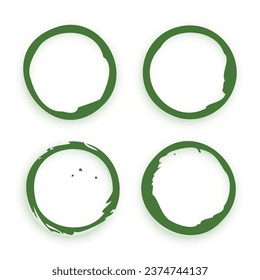 conjunto de formas redondeadas de niebla abstractas de forma de marco vectorial