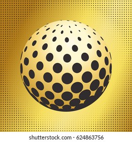 Set abstract halftone 3D spheres. Dotted spot vector design elements.