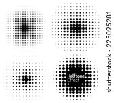 Set of Abstract Halftone Backgrounds. Vector illustration