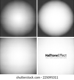 Set of Abstract Halftone Backgrounds. Vector illustration