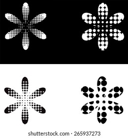 Set of Abstract Halftone Backgrounds. Vector Illustration.



