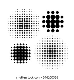Set of Abstract Halftone Backgrounds. Vector