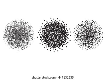 Set of Abstract Halftone Design circle Elements, vector illustration, logo. EPS