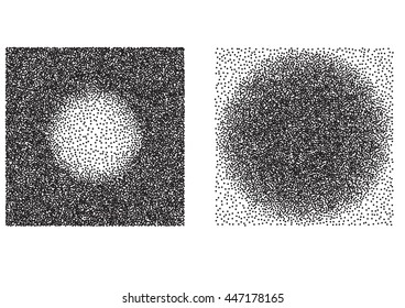 Set of Abstract Halftone Design circle Elements, vector illustration, logo
