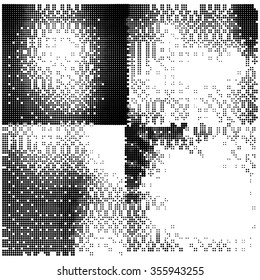 set of Abstract Halftone Design Elements, vector illustration,