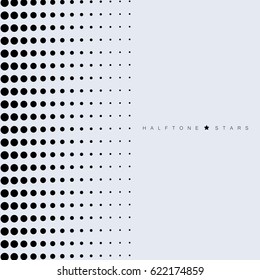 Set of Abstract Halftone Design Elements. Vector illustration.