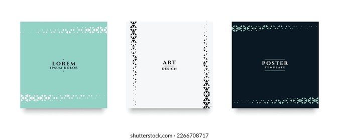 conjunto de texturas geométricas abstractas de medio tono de fondo moderno vector 