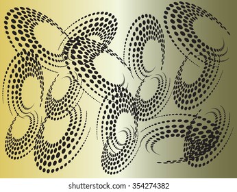 Set of Abstract Halftone Logo Design Element, vector illustration