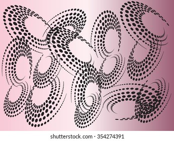 Set of Abstract Halftone Logo Design Element, vector illustration