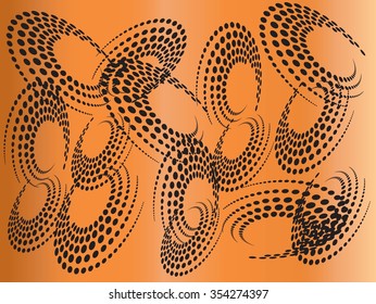 Set of Abstract Halftone Logo Design Element, vector illustration