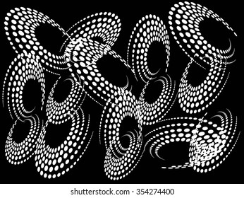 Conjunto de elemento de diseño de logotipo de semitono Abstractas, Ilustración vectorial