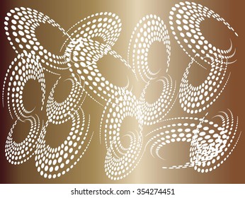 Set of Abstract Halftone Logo Design Element, vector illustration