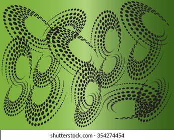 Set of Abstract Halftone Logo Design Element, vector illustration
