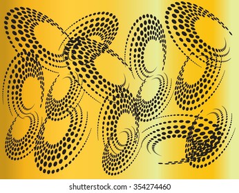Set of Abstract Halftone Logo Design Element, vector illustration