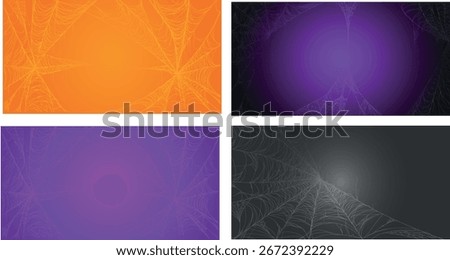 set of abstract halloween backgrounds, Cobweb realism set. Spiderweb for halloween, spooky, scary, horror decor 