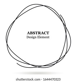 Set of abstract hand drawn circles for your design. Scribble circle lines vector. Black circular doodle isolated on the white background. Vector abstract logo design element.