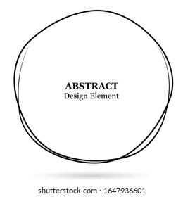 Set of abstract hand drawn circles for your design. Scribble circle lines vector. Black circular doodle isolated on the white background. Vector abstract logo design element.
