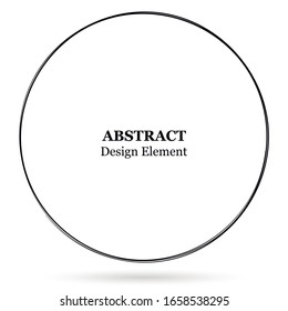 Set of abstract hand drawn circles for your design. Scribble circle lines vector. Black circular doodle isolated on the white background. Vector abstract logo design element.