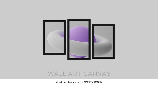Set of Abstract Hand Painted Illustrations for Wall Decoration, Postcard, Social Media Banner, Brochure Cover Design Background. Modern Abstract Painting Artwork.